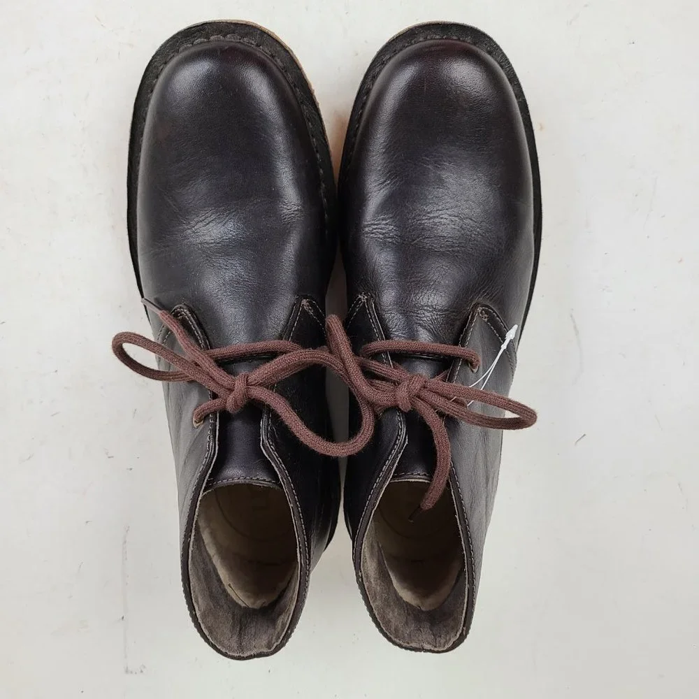 UGG Australia Leighton Chukka Black Leather Casual Mens Boots Sz 8.5 3275 - Picture 4 of 10